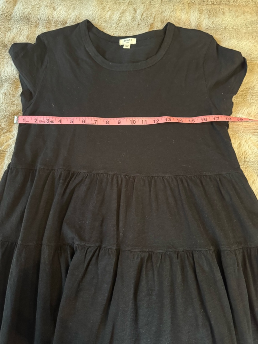 Dylan Black Women's Short-Sleeve Tiered Dress - Picture 4 of 9